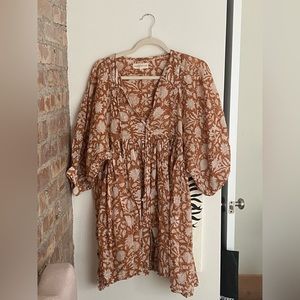 Daughters of India Kyra Mini dress in Caramel